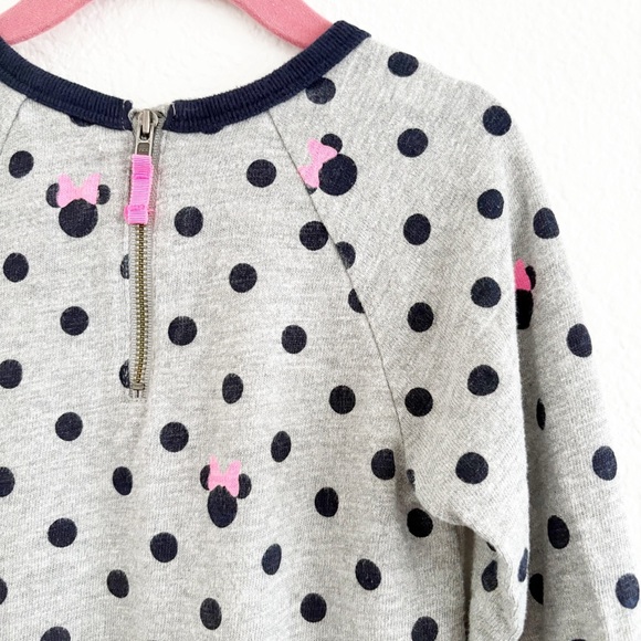 Disney Gap Girls Minnie Mouse Polka Dot Sweatshirt Dress Size 5 - Picture 4 of 8